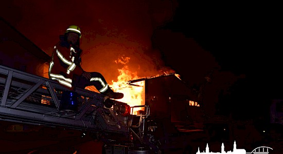 Großbrand in unserer Zimmerer-Abbundhalle